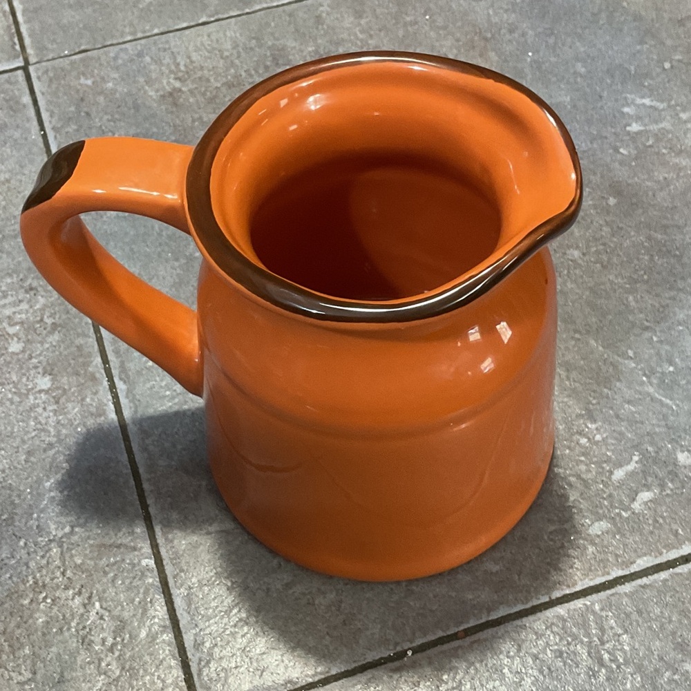 Orange Ceramic Pitcher - Picture 4 of 7